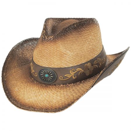 Kenny K Wildflower Aged Straw Western Hat