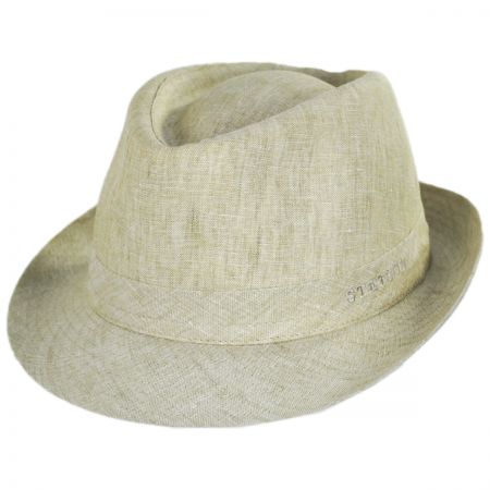 Linen Delave Trilby Fedora Hat