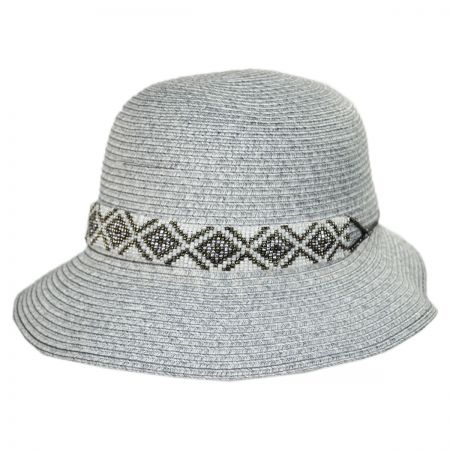 Diamante Toyo Straw Cloche Hat