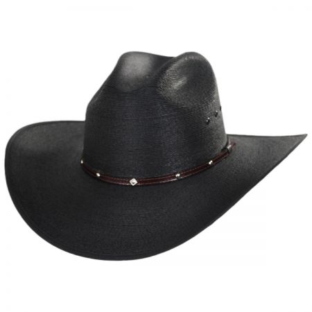 X Large Conner Bc Streetwise Leather Fedora Handmade Cowboy Hat Black Wax U-K-XL 