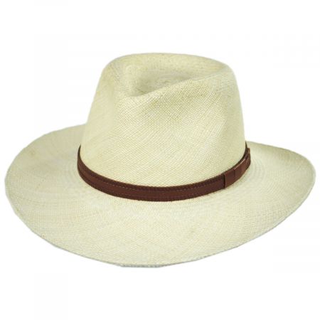 Hot Sale Panama Wide Large Brim Fedora Straw Hat Cuba Ecuador Style Outback Men 