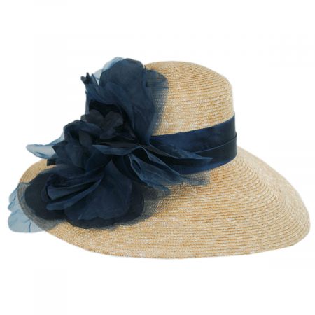 Toucan Collection Silk Rose Milan Straw Lampshade Hat