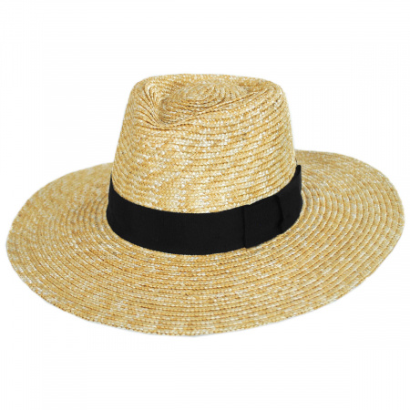 Brixton Hats Joanna Wheat Straw Fedora Hat - Honey