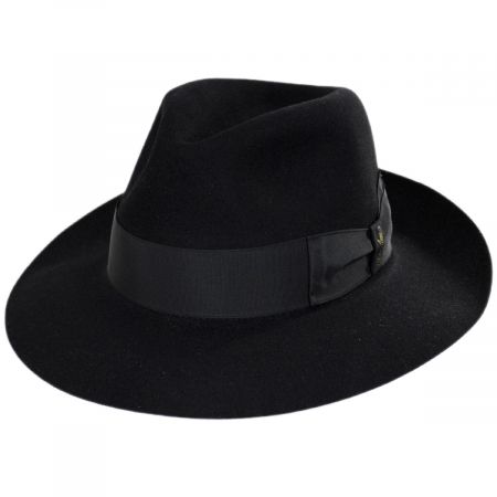 Wide Brim Hat Leather Tan or Dark Brown Available Water Resistant B/&S Premium Leather Fedora