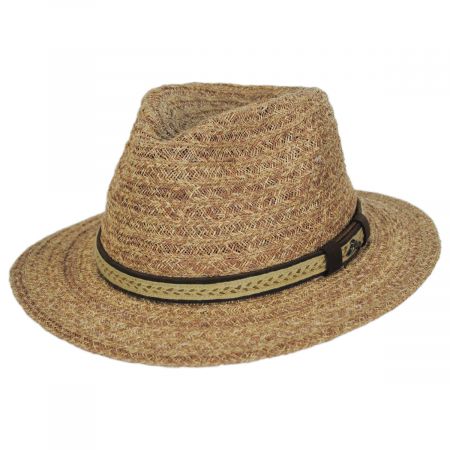Navagio Raffia Straw Safari Fedora Hat