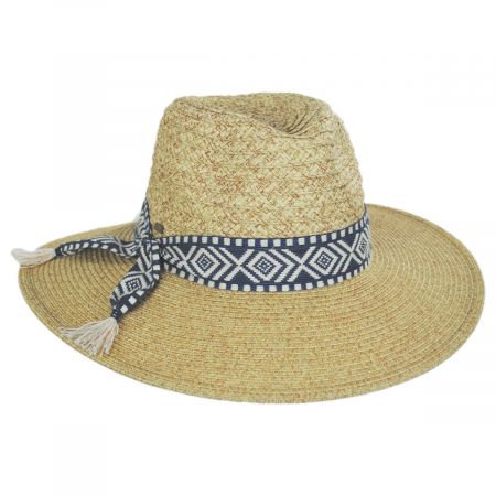 Scala Florentino Toyo Straw Blend Safari Fedora Hat
