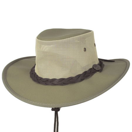 Barmah Cotton Canvas Mesh Drover Hat