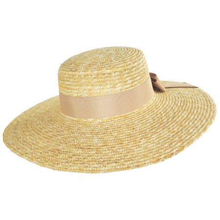 Jeanne Simmons Fiume Milan Straw Boater Hat