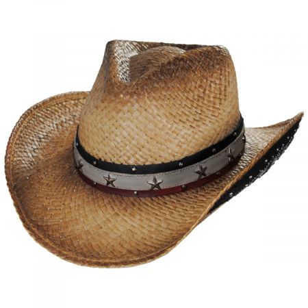 Kenny K Star Spangled Toyo Straw Western Hat