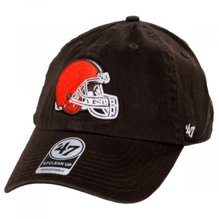 47 Brand Cleveland Browns NFL Clean Up Strapback Baseball Cap Dad Hat - Brown