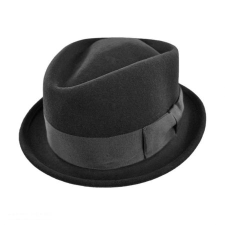 Jaxon Hats Crushable Wool Felt Diamond Crown Fedora Hat