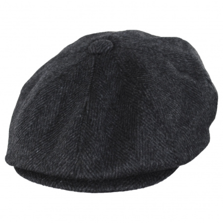 Jaxon Hats Large Herringbone Wool Blend Newsboy Cap