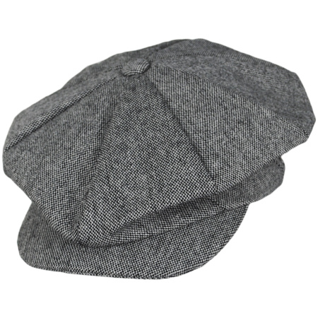 Jaxon Hats Marl Tweed Wool Blend Big Apple Cap