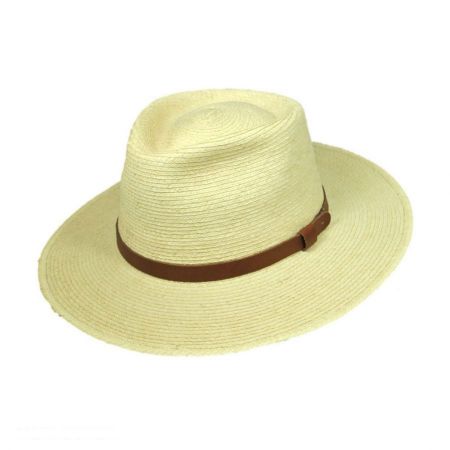 SunBody Hats Teardrop Guatemalan Palm Leaf Straw Fedora Hat
