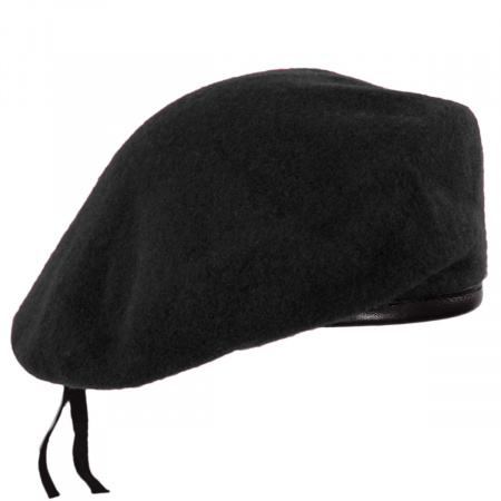 Wool Military Beret with Lambskin Band alternate view 111
