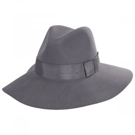 Brixton Hats Piper Wool Felt Floppy Fedora - Gray