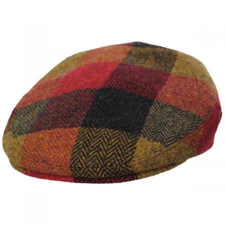 City Sport Caps Herringbone Squares Donegal Tweed Wool Ivy Cap