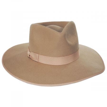 Lack of Color Wool Felt Rancher Fedora Hat - Caramel