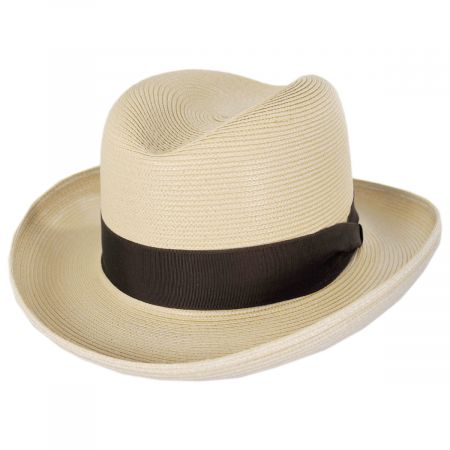 Dobbs El Dorado Florentine Milan Straw Homburg Hat Straw Hats