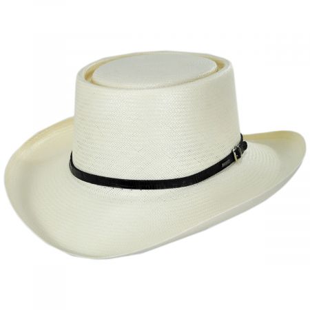 Resistol 10X Shantung Straw Long Oval Gambler Hat