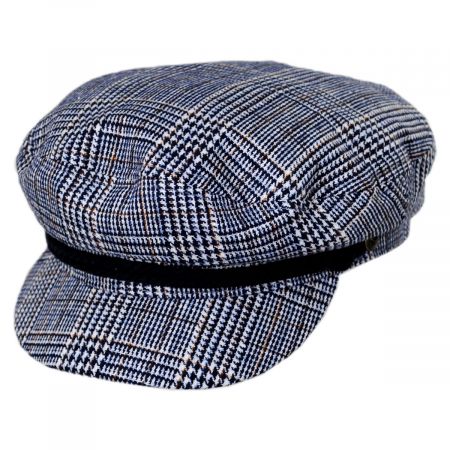 Brixton Hats Tweed Fiddler's Cap - Blue
