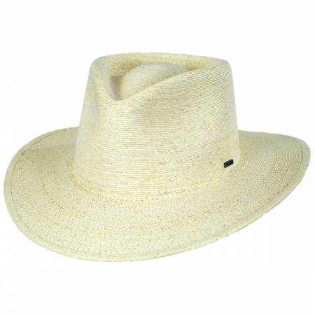 Brixton Hats Marcos Palm Straw Fedora Hat - Natural