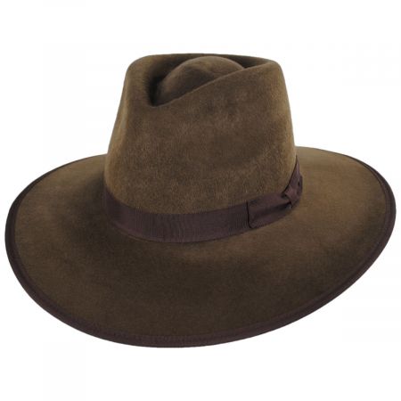 Brixton Hats Jo Wool Felt Rancher Fedora Hat - Toffee