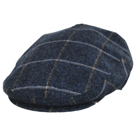  B2B Jaxon Hats Gaslamp Windowpane Plaid Wool Blend Ivy Cap