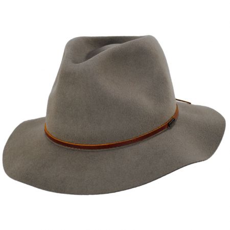 Brixton Hats Wesley Packable Wool Felt Fedora Hat - Khaki
