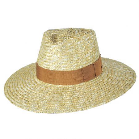 Brixton Hats Joanna Wheat Straw Fedora Hat - Natural/Taupe