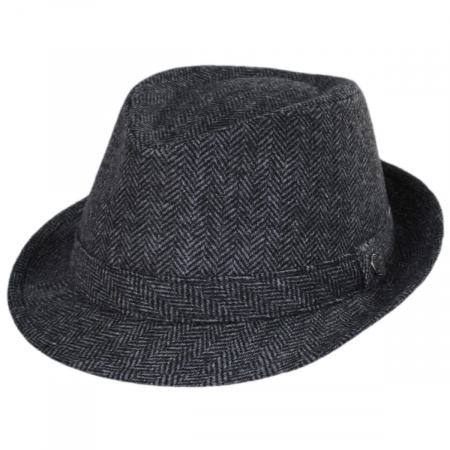  B2B Jaxon Hats Herringbone Wool Trilby Fedora Hat