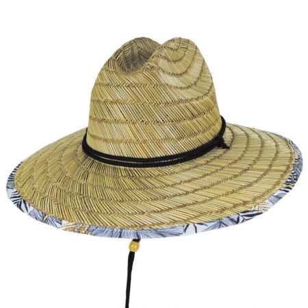 Gold Leaf Rush Straw Lifeguard Hat
