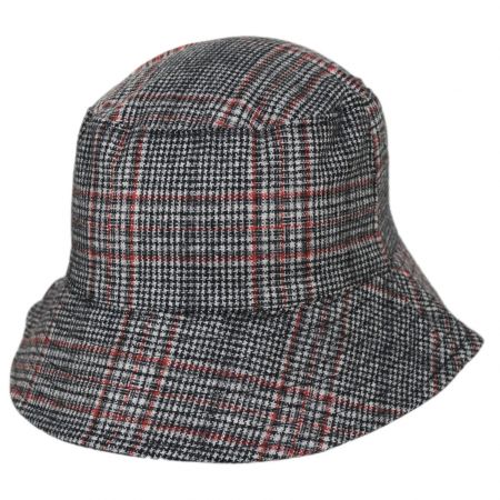 Scala Morelia Plaid Wool Blend Bucket Hat