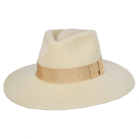 Brixton Hats Joanna Wool Felt Fedora Hat - Khaki