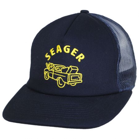 Seager Bye-Son Cotton Blend Mesh Trucker Snapback Baseball Cap