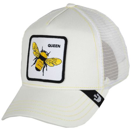 Goorin Bros Queen Bee Mesh Trucker Snapback Baseball Cap - White