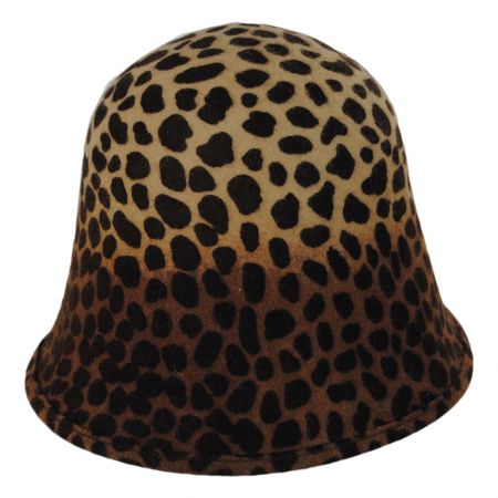 Toucan Collection Leopard Wool Felt 6-Way Hat