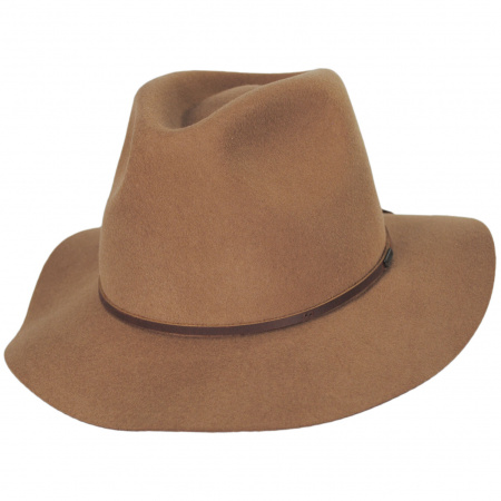 Brixton Hats Wesley Wool Felt Floppy Fedora Hat - Camel