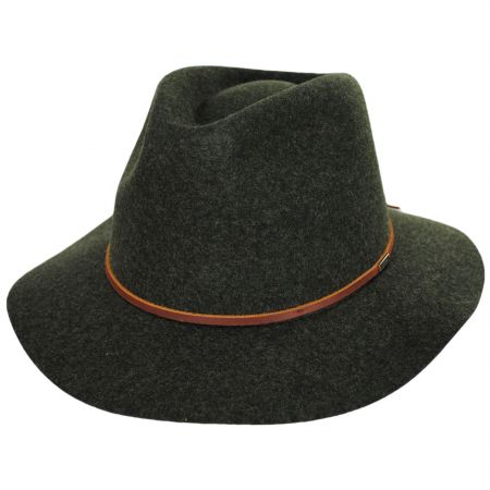Brixton Hats Wesley Wool Felt Floppy Fedora Hat - Moss