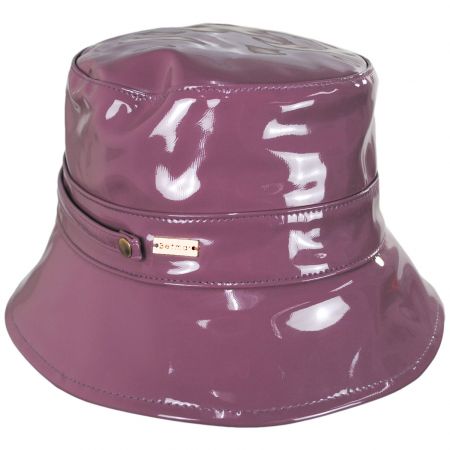 Betmar Eliane Rollable Vegan Patent Leather Bucket Hat
