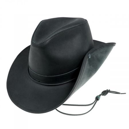 Leather Aussie Fedora Hat alternate view 9