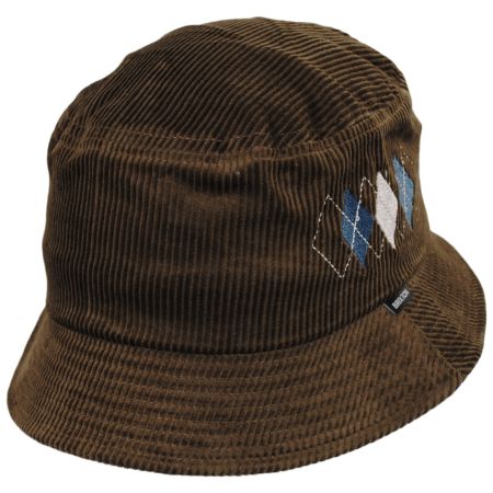 Brixton Hats Gramercy Argyle Corduroy Cotton Bucket Hat