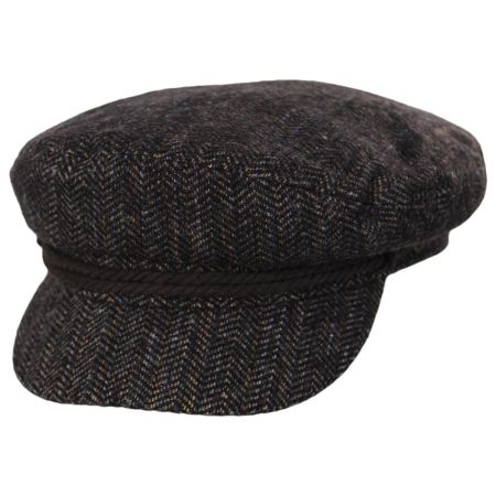 Brixton Hats Tweed Fiddler's Cap - Wine