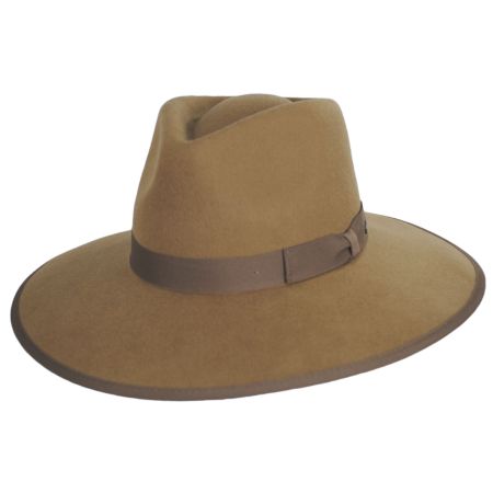 Brixton Hats Jo Wool Felt Rancher Fedora Hat - Bronze