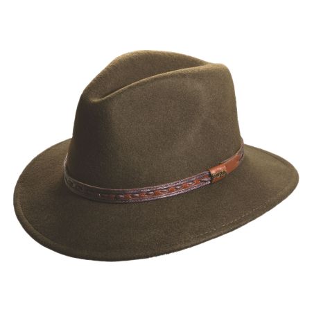Scala Traveler Wool Felt Safari Fedora Hat