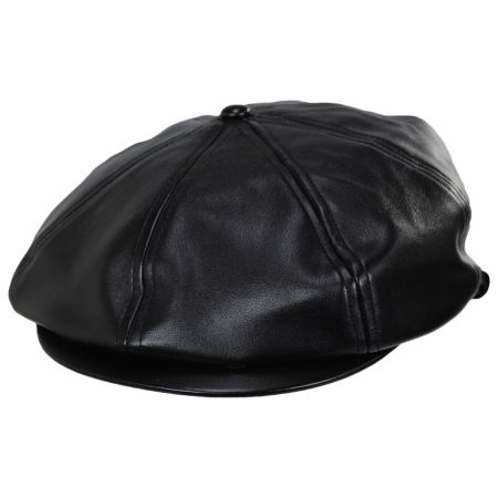 Faux Leather Newsboy Cap alternate view 9