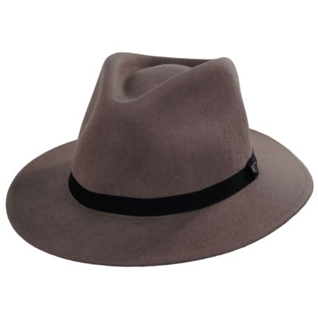 Brixton Hat Messer Packable Wool Felt Fedora Hat - Tan