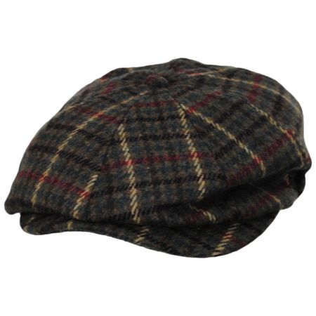 Brixton Hats Brood Tweed Newsboy Cap - Olive/Brown