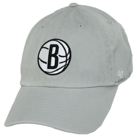 47 Brand Brooklyn Nets NBA Clean Up Strapback Baseball Cap Dad Hat