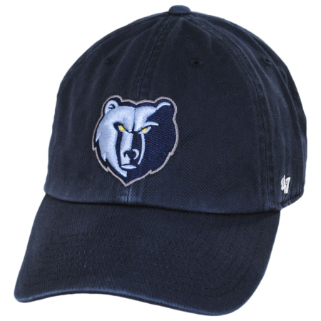 47 Brand Memphis Grizzlies NBA Clean Up Strapback Baseball Cap Dad Hat